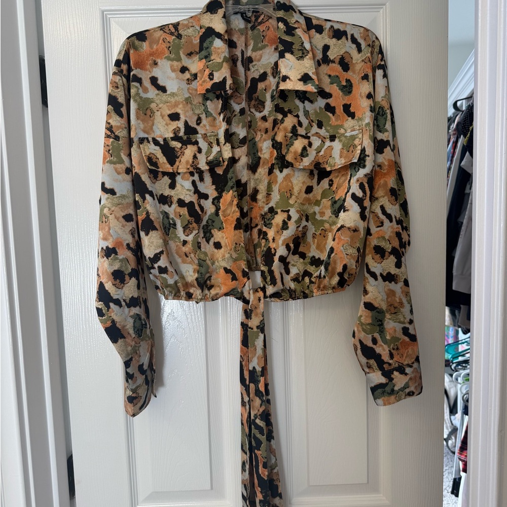 Privy Camouflage Patterned Top